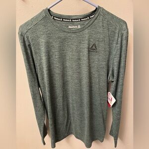 Reebok Men's Green Long Sleeve Shirt Size Small